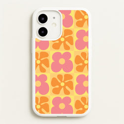 Summer Flowers Checkered Pattern  - Summer Phone Case for iPhone 12 / 12 Pro