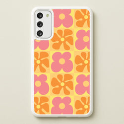 Summer Flowers Checkered Pattern  - Summer Phone Case for Galaxy S20FE
