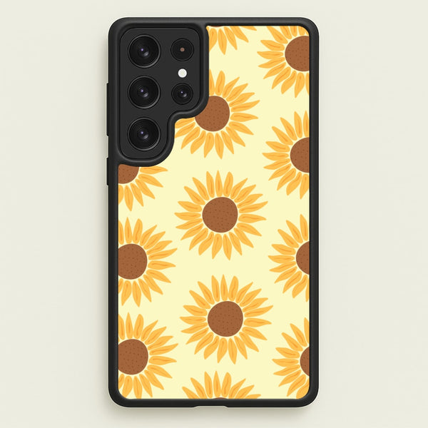 Sunflowers Abstract Pattern  - Summer Phone Case for Galaxy S22 Ultra