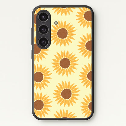 Sunflowers Abstract Pattern  - Summer Phone Case for Galaxy S24FE