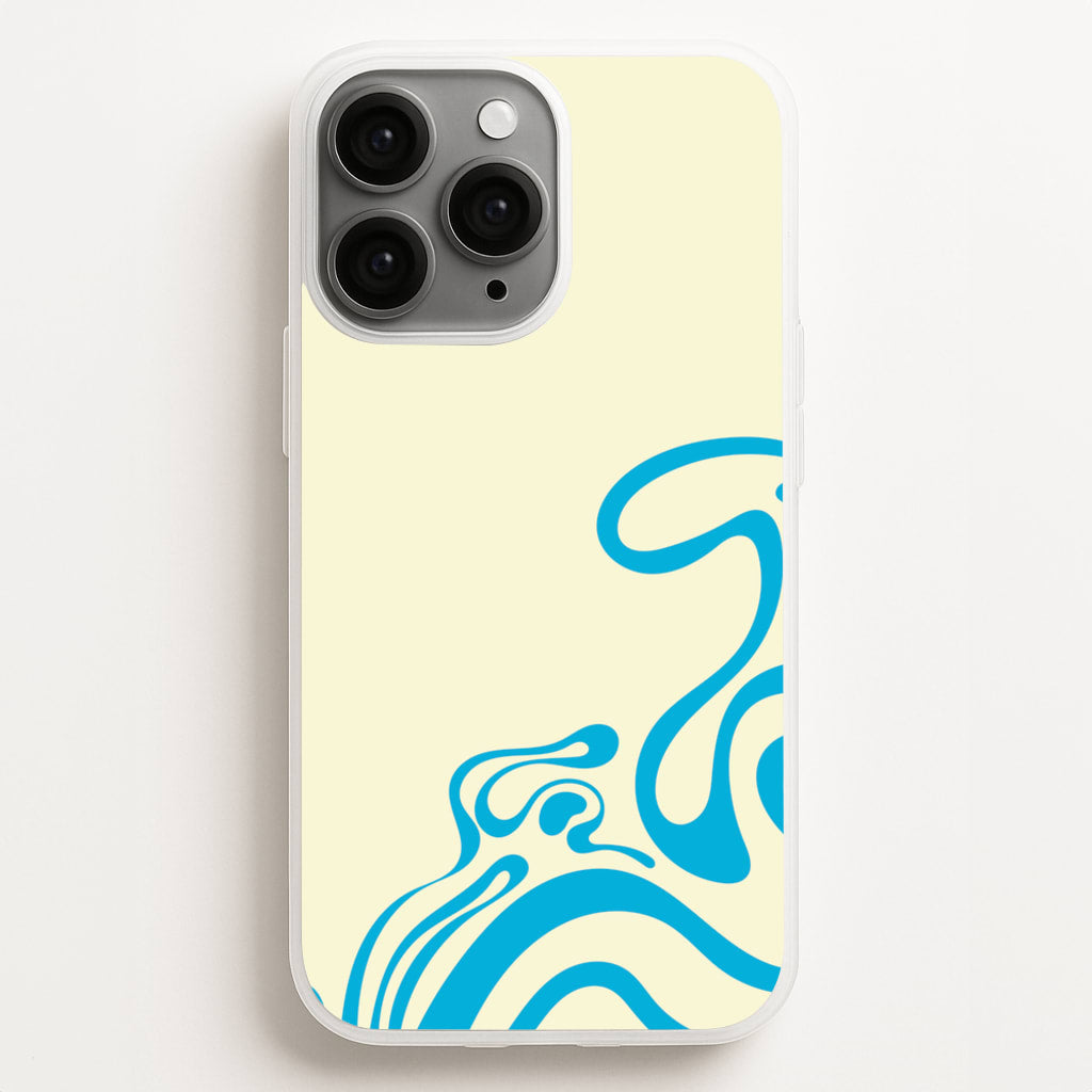 Blue Waves Corner Pattern Phone Case