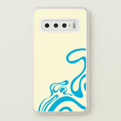Blue Waves Corner Pattern  - Summer Phone Case for Galaxy S10