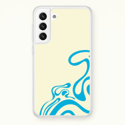 Blue Waves Corner Pattern  - Summer Phone Case for Galaxy S21FE