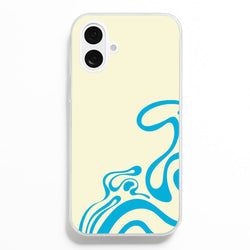 Blue Waves Corner Pattern  - Summer Phone Case for iPhone 16 Plus