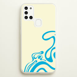 Blue Waves Corner Pattern  - Summer Phone Case for Galaxy A21s