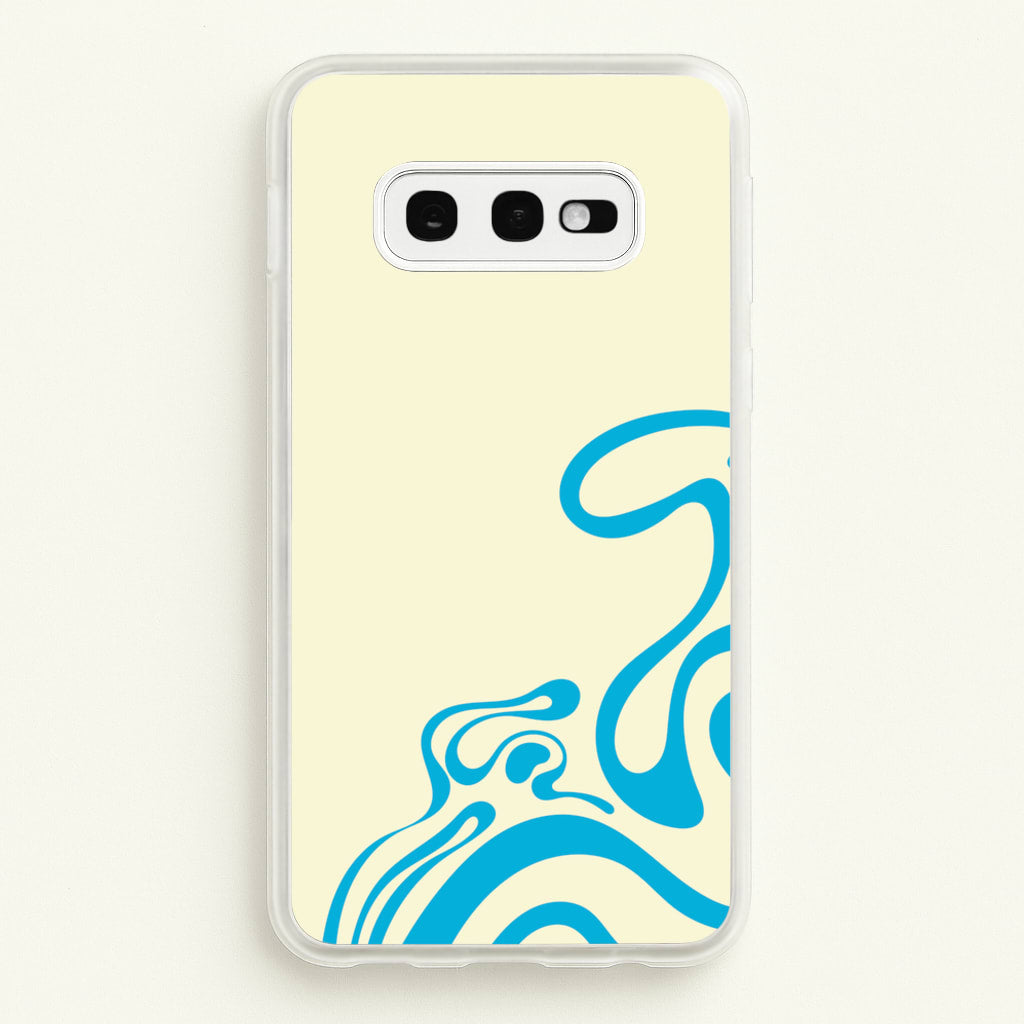 Blue Waves Corner Pattern  - Summer Phone Case for Galaxy S10e