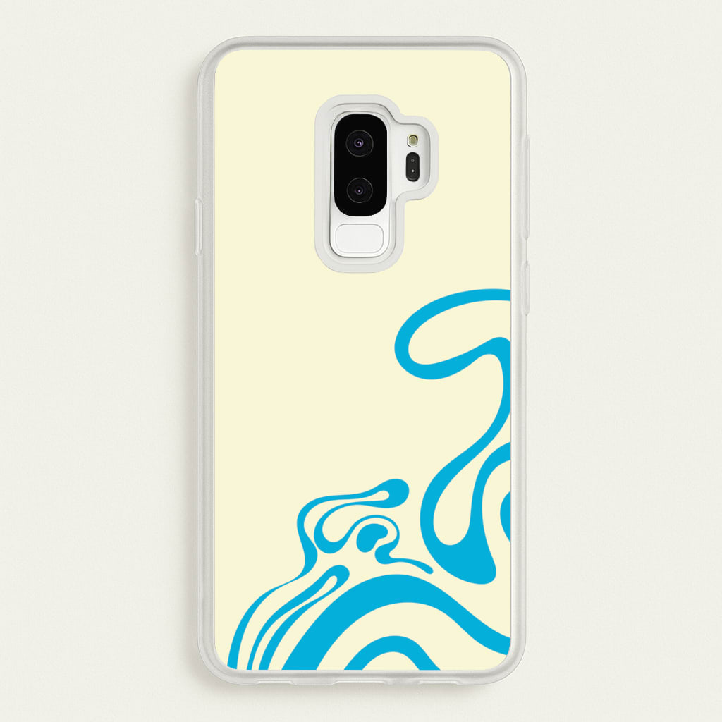 Blue Waves Corner Pattern  - Summer Phone Case for Galaxy S9 Plus