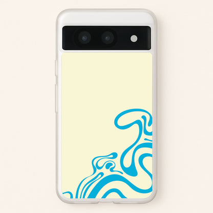 Blue Waves Corner Pattern  - Summer Phone Case for Google Pixel 8a
