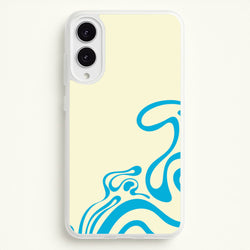 Blue Waves Corner Pattern  - Summer Phone Case for Galaxy S25 Edge