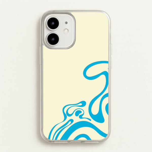 Blue Waves Corner Pattern  - Summer Phone Case for iPhone 12 Mini