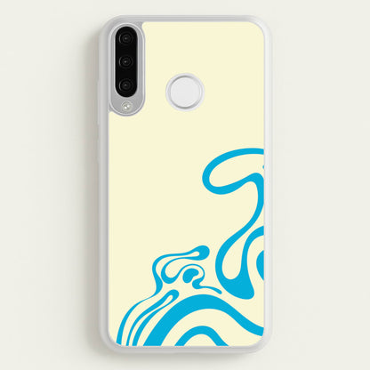 Blue Waves Corner Pattern  - Summer Phone Case for Huawei P30 Lite