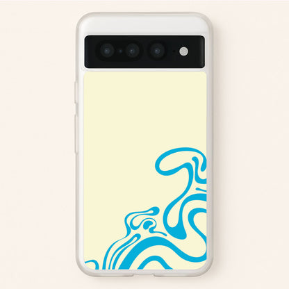 Blue Waves Corner Pattern  - Summer Phone Case for Google Pixel 7 Pro