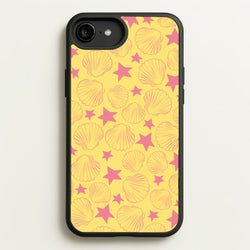 Seashells And Stars Yellow Pattern  - Summer Phone Case for iPhone 6 Plus / 7 Plus / 8 Plus