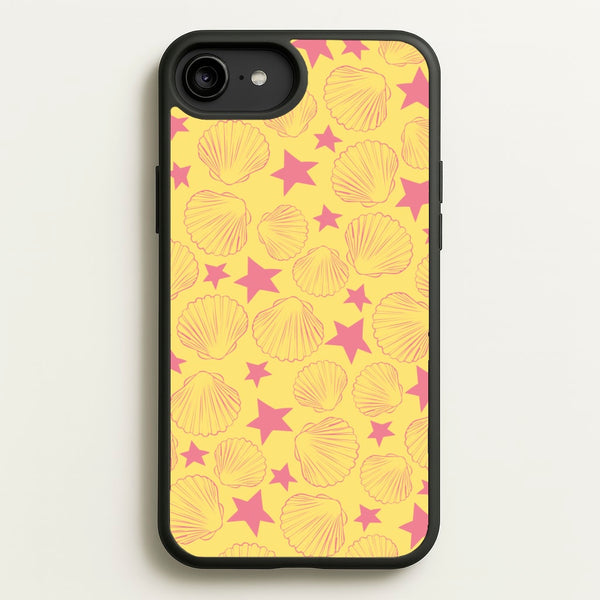 Seashells And Stars Yellow Pattern  - Summer Phone Case for iPhone 6 Plus / 7 Plus / 8 Plus