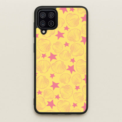 Seashells And Stars Yellow Pattern  - Summer Phone Case for Galaxy A12