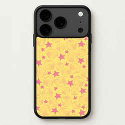 Seashells And Stars Yellow Pattern Phone Case for iPhone 17 Pro