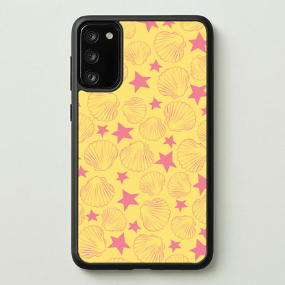 Seashells And Stars Yellow Pattern  - Summer Phone Case for Galaxy S20