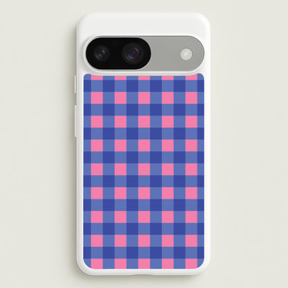 Pink And Blue Checkered Pattern  - Summer Phone Case for Google Pixel 9 / 9 Pro