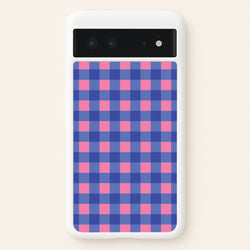 Pink And Blue Checkered Pattern  - Summer Phone Case for Google Pixel 6