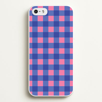 Pink And Blue Checkered Pattern  - Summer Phone Case for iPhone 5 / 5s / SE 2016