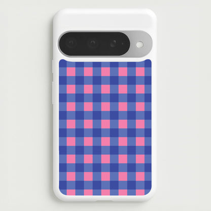 Pink And Blue Checkered Pattern Phone Case for Google Pixel 10 Pro XL