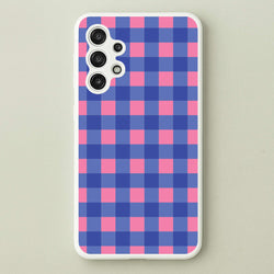 Pink And Blue Checkered Pattern  - Summer Phone Case for Galaxy A13