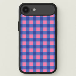 Pink And Blue Checkered Pattern Phone Case for iPhone 17 Air