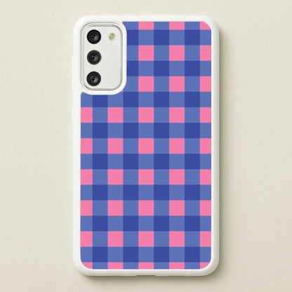 Pink And Blue Checkered Pattern  - Summer Phone Case for Galaxy A41