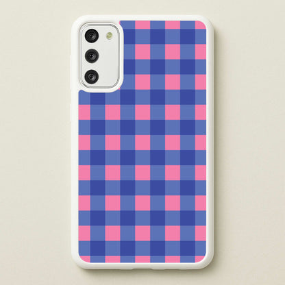 Pink And Blue Checkered Pattern  - Summer Phone Case for Galaxy S20