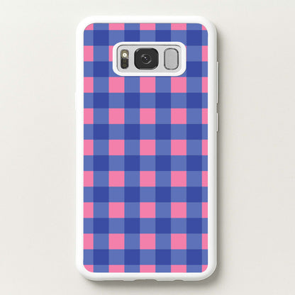 Pink And Blue Checkered Pattern  - Summer Phone Case for Galaxy S8