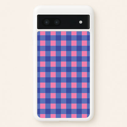 Pink And Blue Checkered Pattern  - Summer Phone Case for Google Pixel 6a