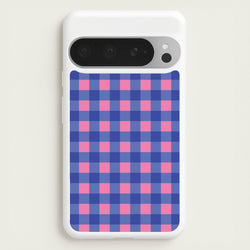 Pink And Blue Checkered Pattern  - Summer Phone Case for Google Pixel 9 Pro XL