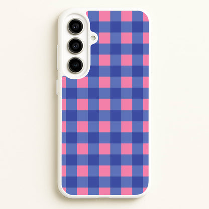 Pink And Blue Checkered Pattern  - Summer Phone Case for Galaxy A56
