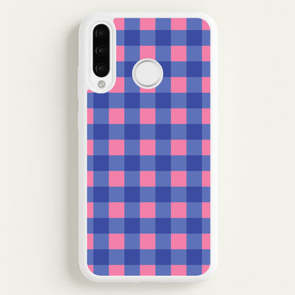 Pink And Blue Checkered Pattern  - Summer Phone Case for Huawei P30 Pro