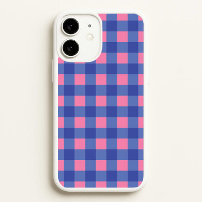 Pink And Blue Checkered Pattern  - Summer Phone Case for iPhone 11