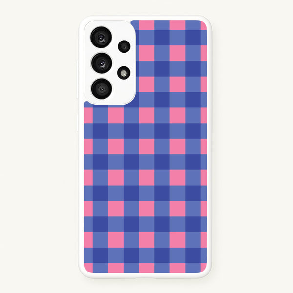 Pink And Blue Checkered Pattern  - Summer Phone Case for Galaxy A33