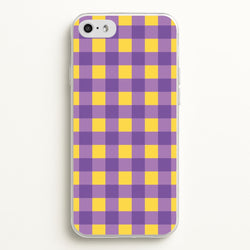 Purple And Yellow Checkered Pattern  - Summer Phone Case for iPhone 5 / 5s / SE 2016