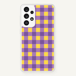 Purple And Yellow Checkered Pattern  - Summer Phone Case for Galaxy A33
