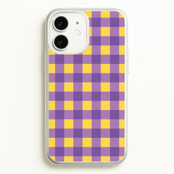 Purple And Yellow Checkered Pattern  - Summer Phone Case for iPhone 11