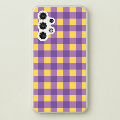 Purple And Yellow Checkered Pattern  - Summer Phone Case for Galaxy A13