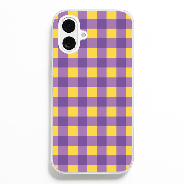 Purple And Yellow Checkered Pattern Phone Case