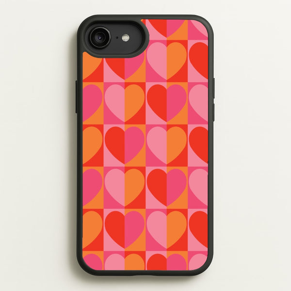 Sunset Hearts Pattern  - Summer Phone Case for iPhone 6 Plus / 7 Plus / 8 Plus