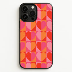 Sunset Hearts Pattern  - Summer Phone Case for iPhone 13 Pro Max