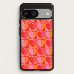 Sunset Hearts Pattern  - Summer Phone Case for Google Pixel 9 / 9 Pro