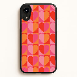 Sunset Hearts Pattern  - Summer Phone Case for iPhone XR