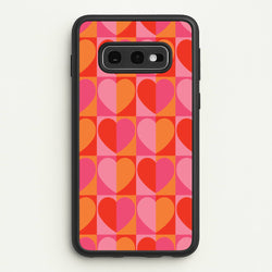 Sunset Hearts Pattern  - Summer Phone Case for Galaxy S10e