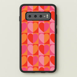 Sunset Hearts Pattern  - Summer Phone Case for Galaxy S10