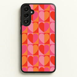 Sunset Hearts Pattern  - Summer Phone Case for Galaxy A34