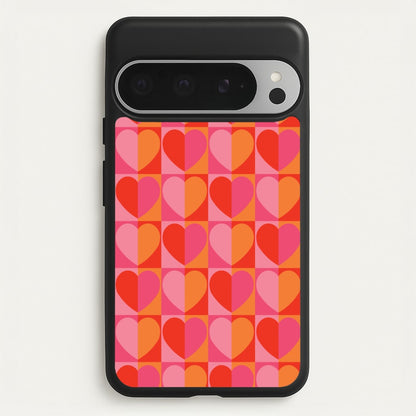 Sunset Hearts Pattern  - Summer Phone Case for Google Pixel 9 Pro XL