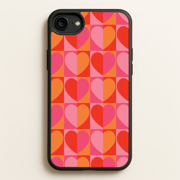 Sunset Hearts Pattern  - Summer Phone Case for iPhone 6 / 7 / 8 / SE